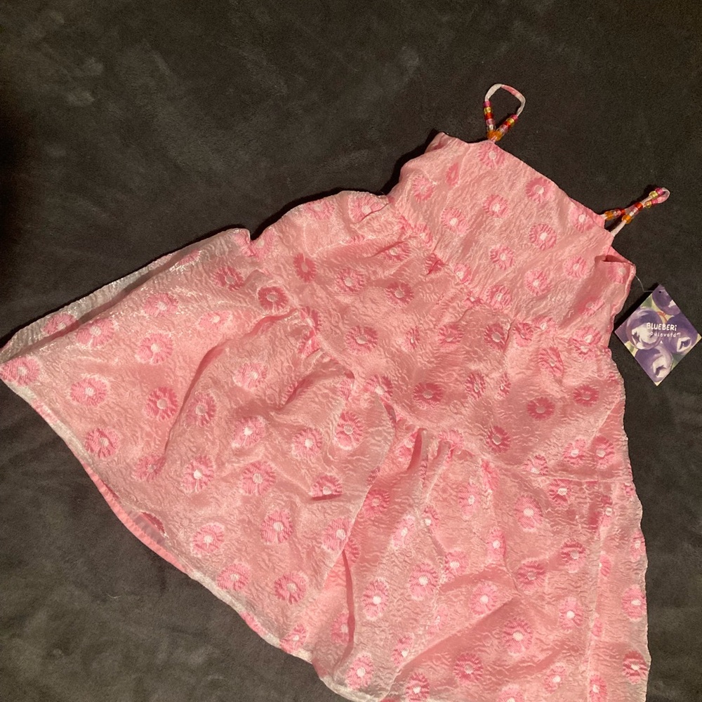 Pink Sleeveless Spaghetti Strap Sundress - Picture 3 of 5